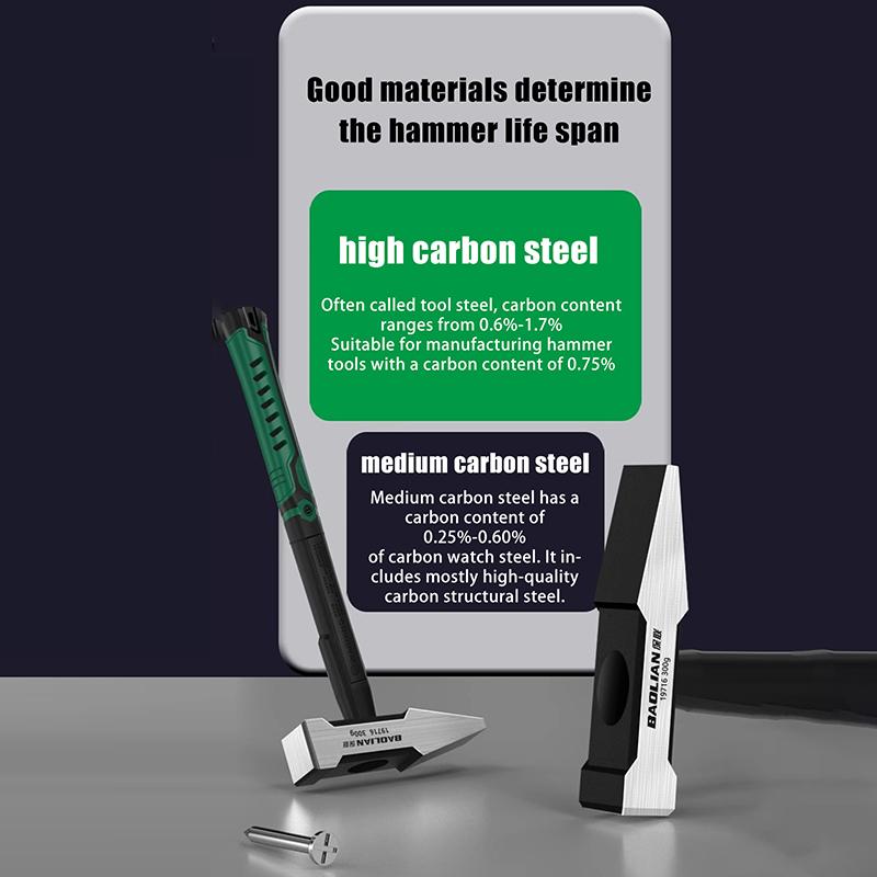 Аппаратные инструменты, Отделка зданий, Молоток с плоской головкой 200/300 г, Молоток-утконос с пластиковым покрытием, Головка молотка 500 г, Слесарный молоток