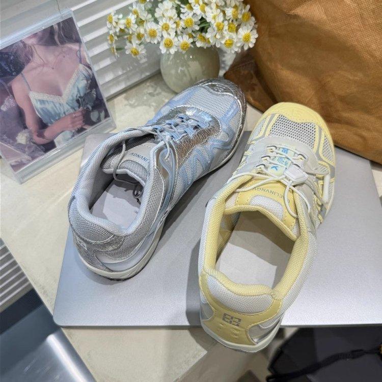 Single net hollow flat-soled Forrest Gump shoes women's summer new to versatile breathable sports and leisure shoes women's jogging shoes