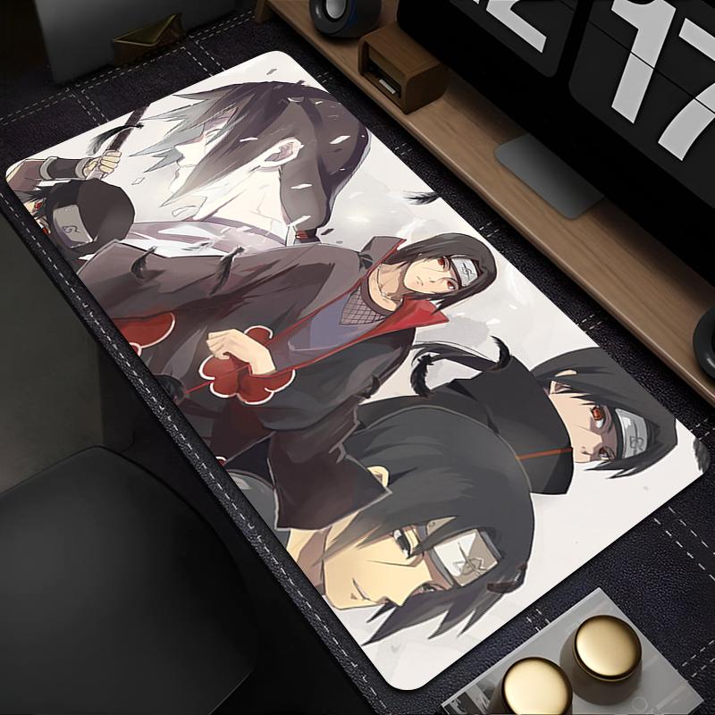 Mouse Pad Anime Naruto Itachi Uchiha Gaming Accessories Mousepad Gamer PC Completo Computer Keyboard Pad Carpet Desk Mat Varmilo
