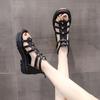 Roman Sandals Female Spring and Summer 2025 New Fairy Style Sandals Versatile Platform Soft Sole Casual Beach Sandals