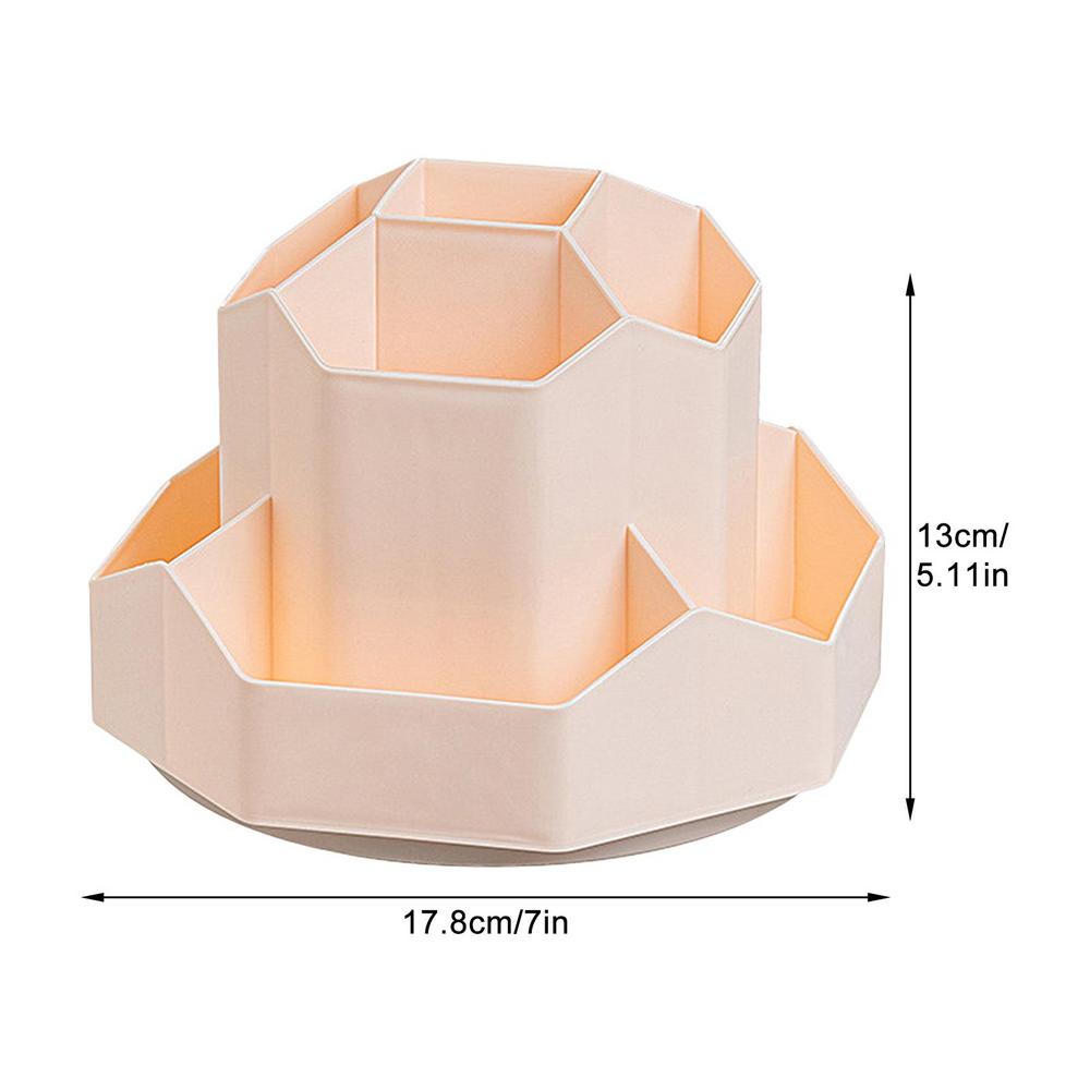 Вращающийся на 360 градусов держатель для ручек, настольные аксессуары, большая емкость, ящик для хранения карандашей и макияжа, настольный органайзер, школьные канцелярские принадлежности