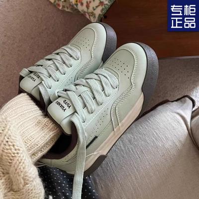 Платформенные туфли-хлебцы женские нишевые 2025 новая весна анимационная история спорт и отдых кеды универсальные белые туфли