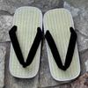 Sponge Black Made in Black L [Takeharu] Setta, Sole, Tatami, Thong, Sandals, Japan, Men's, Plain, Square, Painless, Tatami,