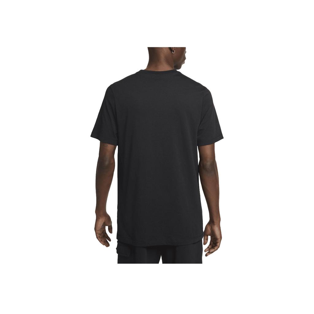 Nike Logo Print Crew Neck Loose Short Sleeve T-Shirt Men Tops Black DZ5173-010