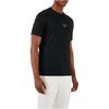 Emporio Armani Однотонная круглая шея Логотип Приталенная короткая футболка Мужские топы Черный 3D1TH0-1JOCZ-0999