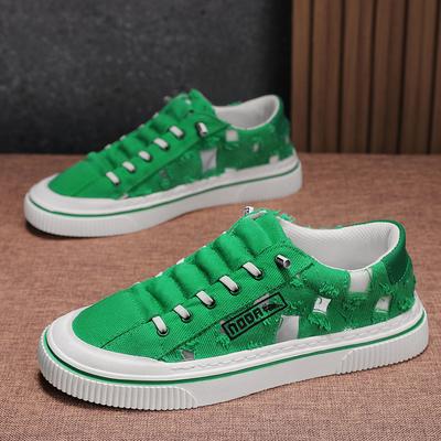 Мужская обувь Летняя парусиновая дышащая трендовая нескользящая обувь для пожилых людей Sense Youth Leisure Sports Board Shoes