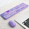 Ergonomic 2.4G Wireless Silent Keyboard Mouse Combo 105 Keys Honeycomb Keycaps Wireless Keyboard Mouse Set for Desktop/Laptop