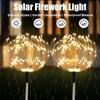 420/300LED Led Solar Fireworks Lamp Outdoor Globe Dandelion 8 Model Flash String Fairy Lights For Garden Lawn Holiday Lighting