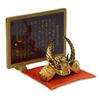 Tokugawa Ieyasu Golden Helmet of Succession Inkstone Screen Set Tosho-kō's