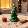 Мини Рождественская елка Фигурка Мультяшный снеговик Полимерная статуэтка Праздничная вечеринка Домашний офис Настольное украшение Орнамент Праздничный подарок