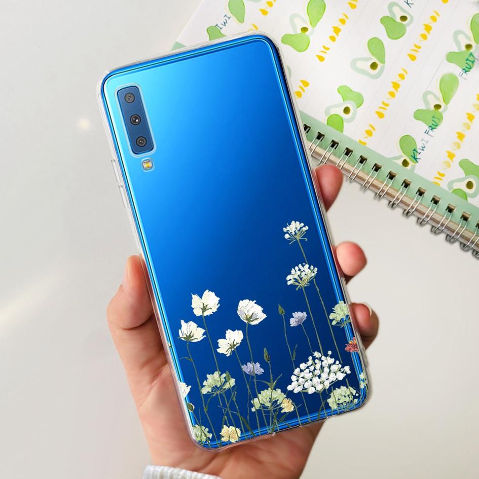 Силиконовый Чехол Для Samsung Galaxy A7 2018 Чехол A750 A750F Чехол Прозрачный ТПУ Модный Чехол Для Телефона Для Samsung A 7 2018 SM-A750F Fundas