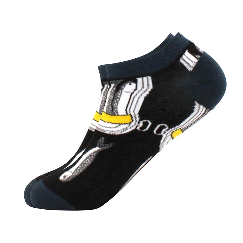 Весенняя мода, цветные мужские хлопковые носки в полоску в стиле Харадзюку, масляная живопись, животные, забавные, счастливые, носки по щиколотку