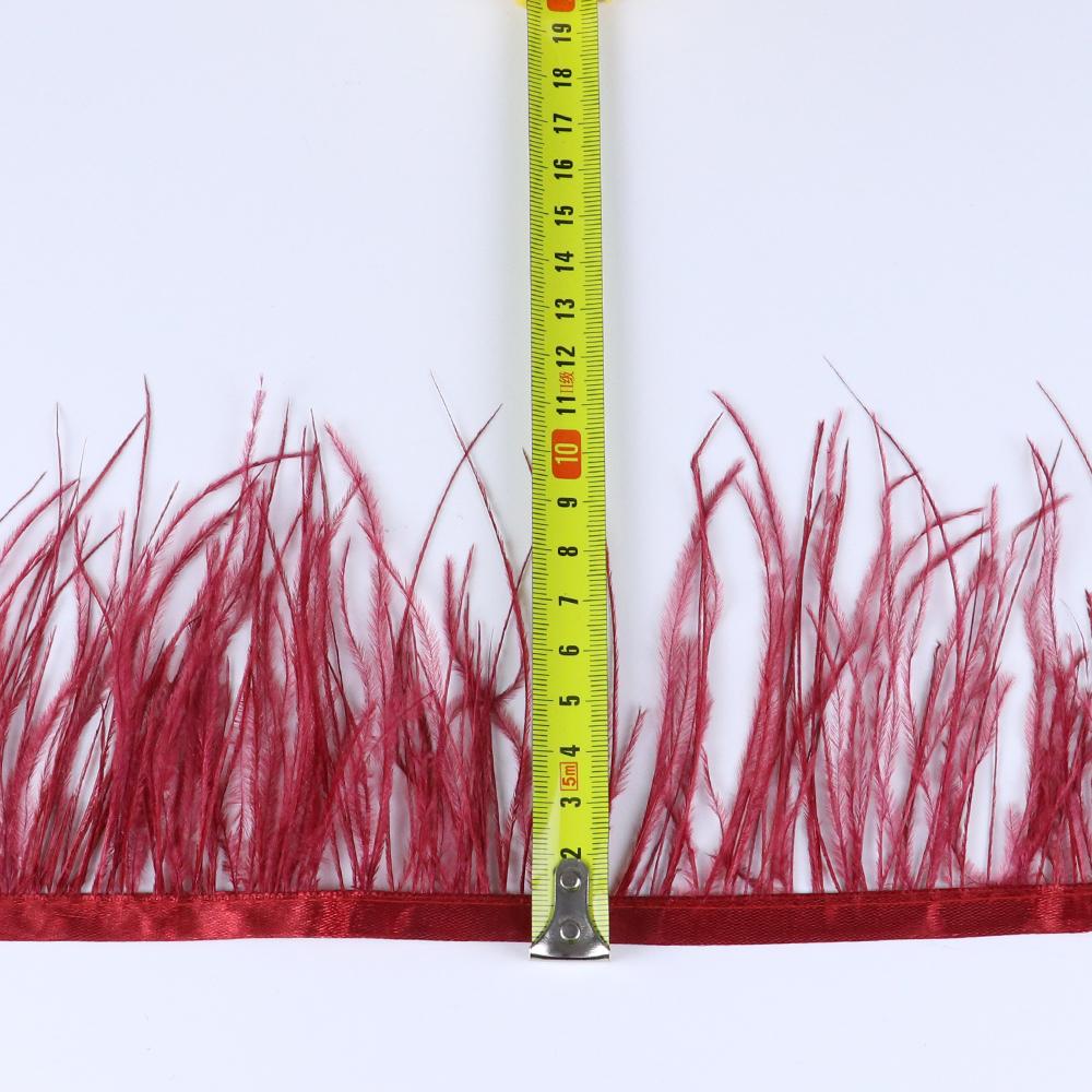 Лента с отделкой из страусиных перьев FeatherWhite 8-10 см Натуральные перья 1/2/5/10 метров Швейные принадлежности для украшения платья одежды Поделки