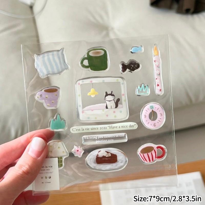 Decor Sticker 3D Jelly Sticker Cute Computer Phone Jelly Sticker Camera Diy Account Mobile Phone Case And Tablet Decoration