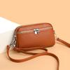 Women's solid color simple messenger bag new multi-layer mobile phone change bag fashionable versatile commuter shoulder bag women