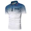 Мужская рубашка поло Гольф-рубашка с графическим принтом Отложной воротник Уличная одежда с короткими рукавами Мода