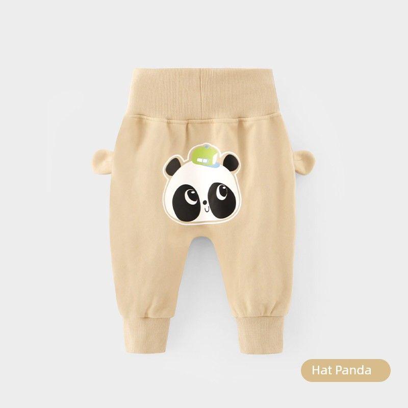 [Fleece-lined] Baby pants Fall and winter baby fart pants kids Heattech boys big pp pants autumn girl cotton pants