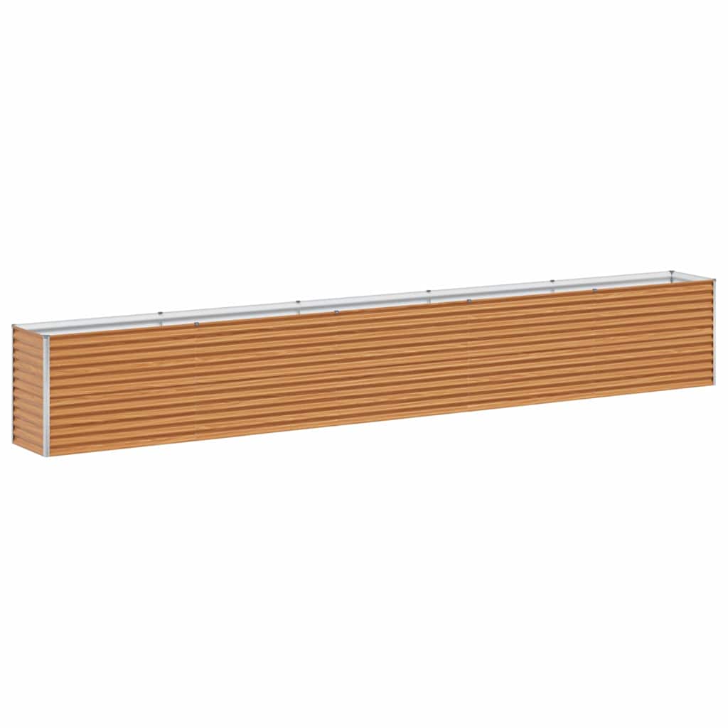 Raised Bed Light Brown 485 x 50 x 68 cm Galvanized Steel