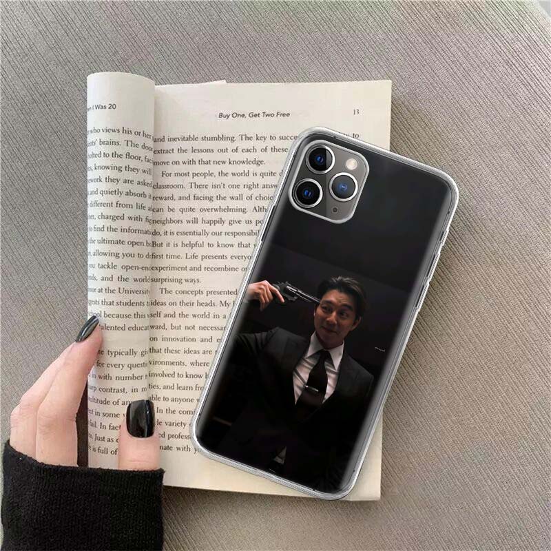 Чехол для телефона Gong Yoo для Apple iPhone 12 13 Mini 14 15 Pro 17 Pro Max Air 11 16E 16 Plus Прозрачный силиконовый защитный