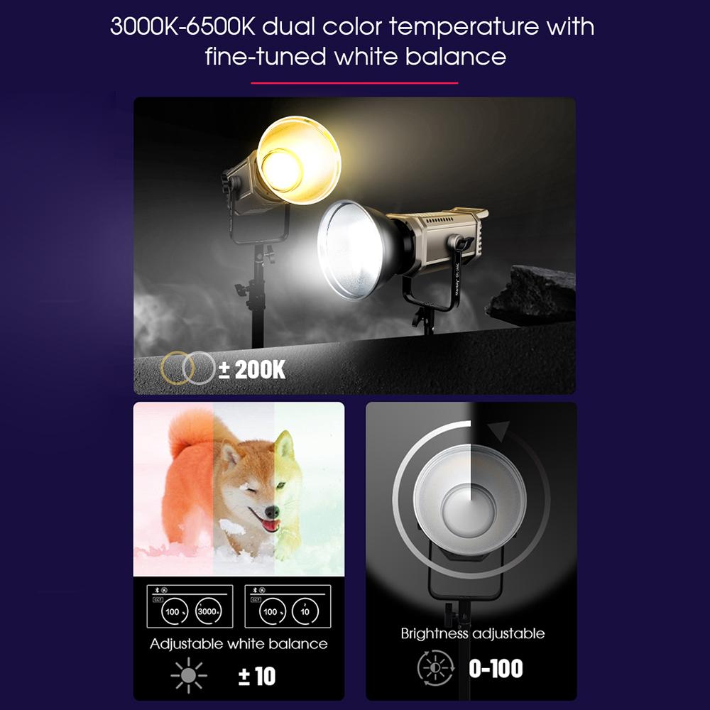 Manbily CFL-200C 200 Вт RGB светодиодный студийный видеосвет непрерывного света 3000K-6500K для фотосъемки RGB COB