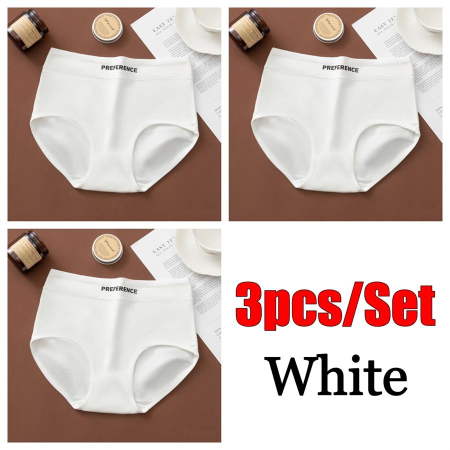 3PCS/Set Letter Seamless Women Panties Underpanties Sports Soft Female Underwear Large Size Sexy Pure Cotton Women's Intimates