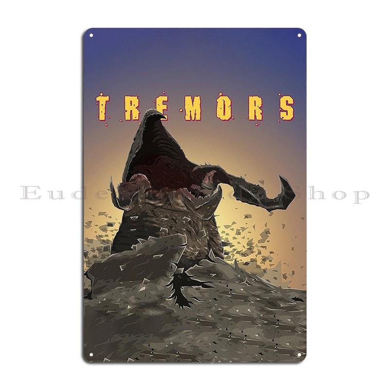 Tremors 1990 Poster Metal Plaque Design Create Printed Kitchen Wall Decor Tin Sign Poster