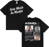 Anuel AA Rhlm 2 Real Hasta La Muerte Album T Shirt Mens Clothing Harajuku Gothic Vintage Tshirts 100 Cotton Oversized Tshirt