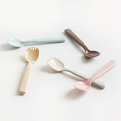 Tackaon Nemo Ecozen Infant Spork Самостоятельная детская ложка для детского сада Столовые приборы Ложка