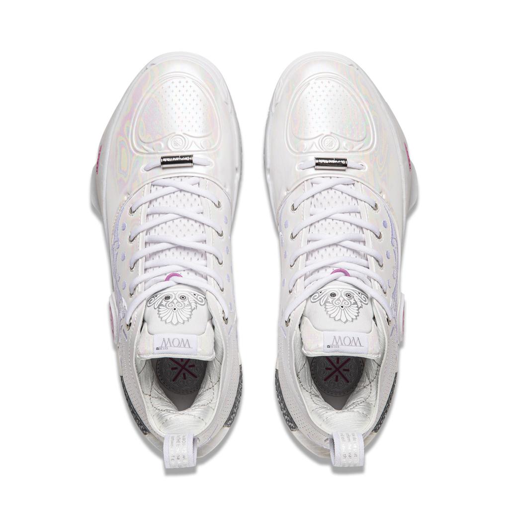 Li Ning WOW12 Basketball Shoes Men's Mid Top Standard White ABAV013-21