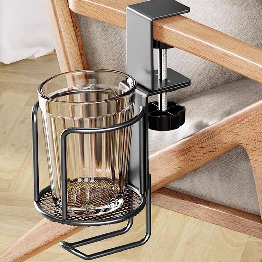 Вращающийся приставной подстаканник для стола, фиксированный подстаканник для офисного стола, нескользящая регулируемая подставка для бутылки с водой, подстаканник-клипса