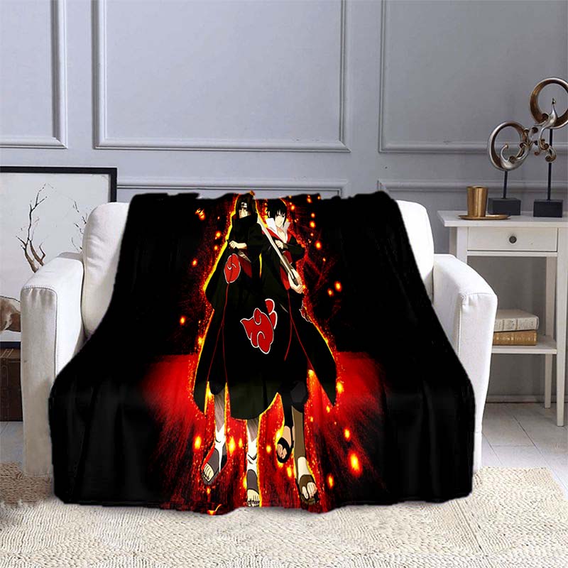 Cartoon Naruto 3D Printed Flannel Blanket for Beds Hiking Picnic Fashionable Bedspread Throw Blanket 30 Styles