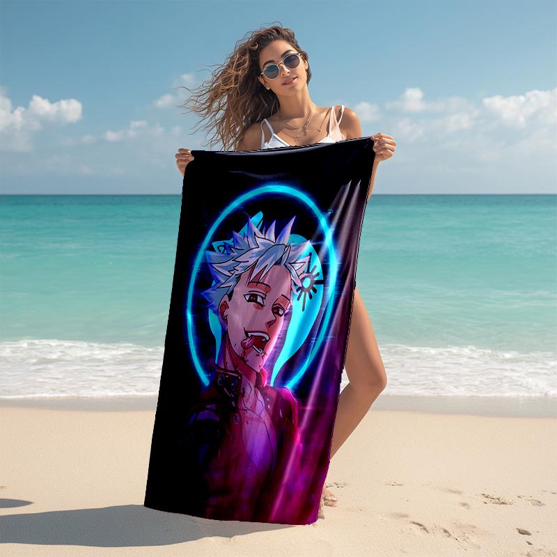 1pc Seven Deadly Sins1 Beach Towel, Comfortable and Thick, and Swimming/Bath/Picnic/Camping Towel, Suitable for Seaside Beaches