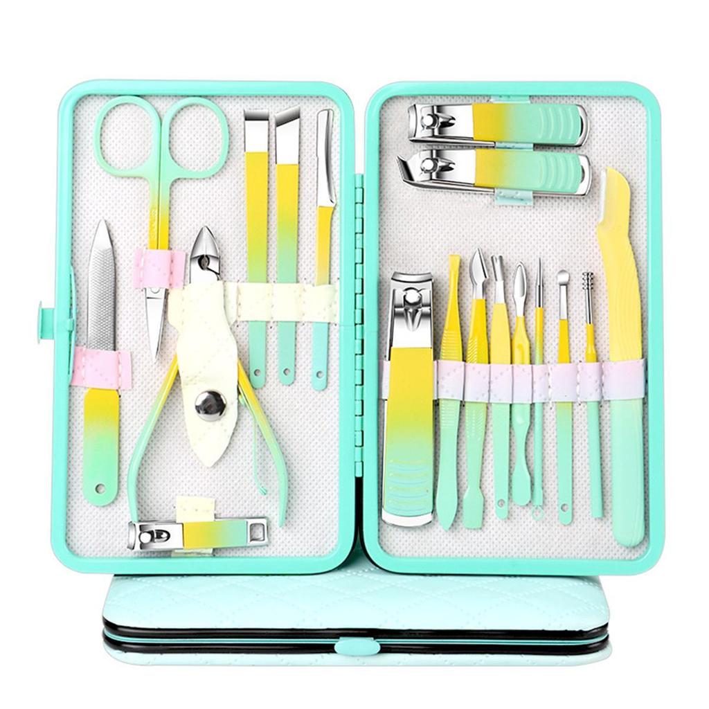 7/10/12/18 Pieces Brand New Gradient Colour Nail Clipper Set, Stainless Steel Manicure Tools Pedicure Tools, Men Women Personal Beauty Care Tools