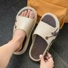 Color thick-soled slippers men's summer wear sports and leisure one-word indoor home non-slip beach sandals