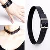 Women Punk Faux Leather Choker Chain Collar Necklace Spike Rivet Buckle Bracelet