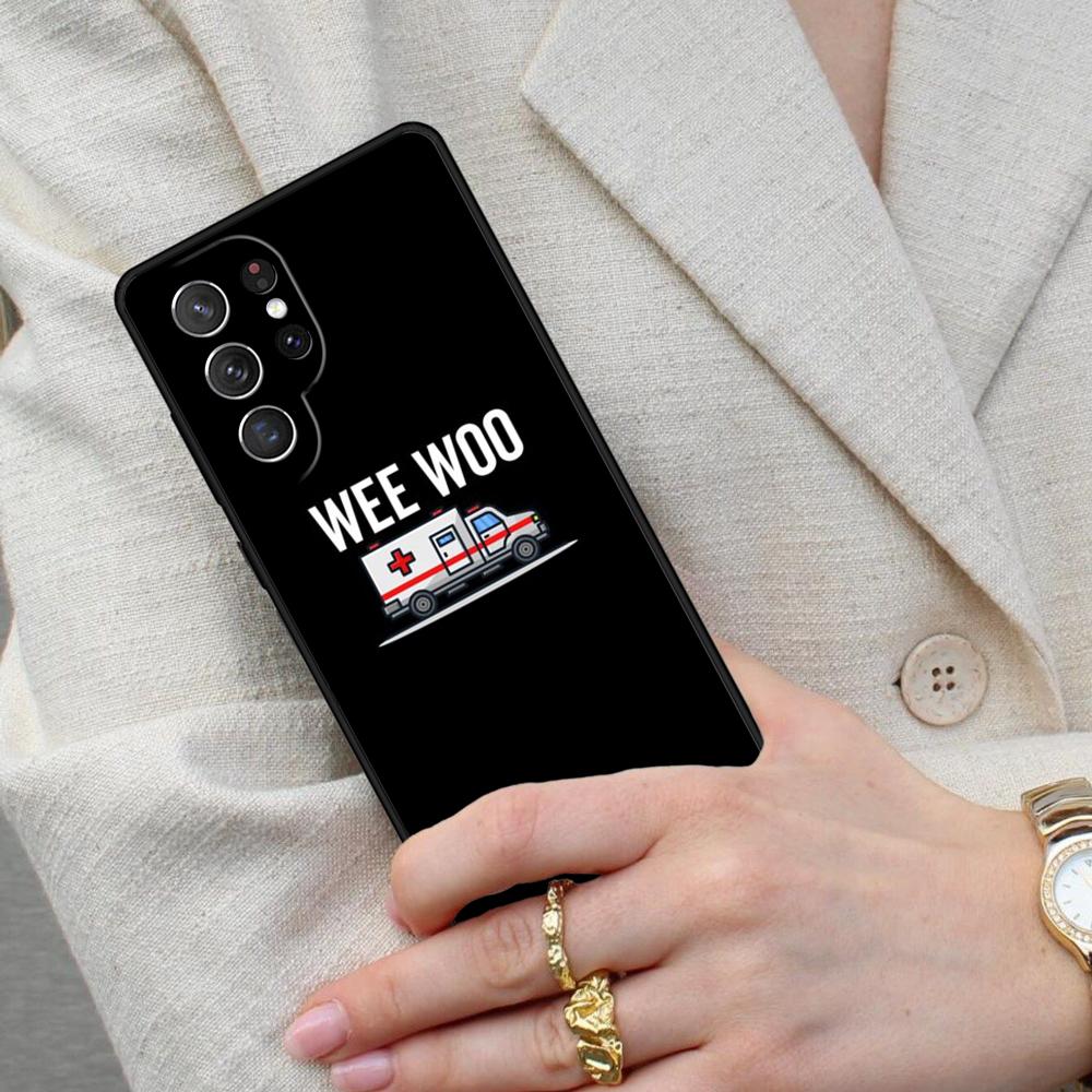 Paramedic Ambulance Wee Woo Cell Phone Case for Samsung Galaxy S26 Ultra S25 S24 S23 S22 S21 S20 Note10 Cover