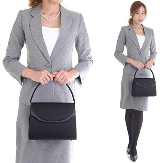Aurora Black Formal Bag, Made in Japan, Water-Repellent, Large, Suitable for Weddings, Funerals, and Other Formal Occasions, Black, F1