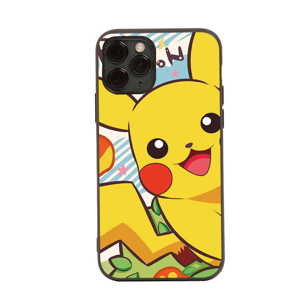Чехол PK10 Pikachu PokémonBlack Sofe для Xiaomi Poco X6 X4 M5 M6 F5 F6 C65 C55 C50 C51 C40 Pro Redmi 14C A3X 13C 12C 11T 10A 9C Note 7 6 8A Plus