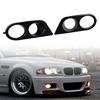 2PCS Front Bumper Black Car Fog Light Cover For BMW E46 M3 99-06