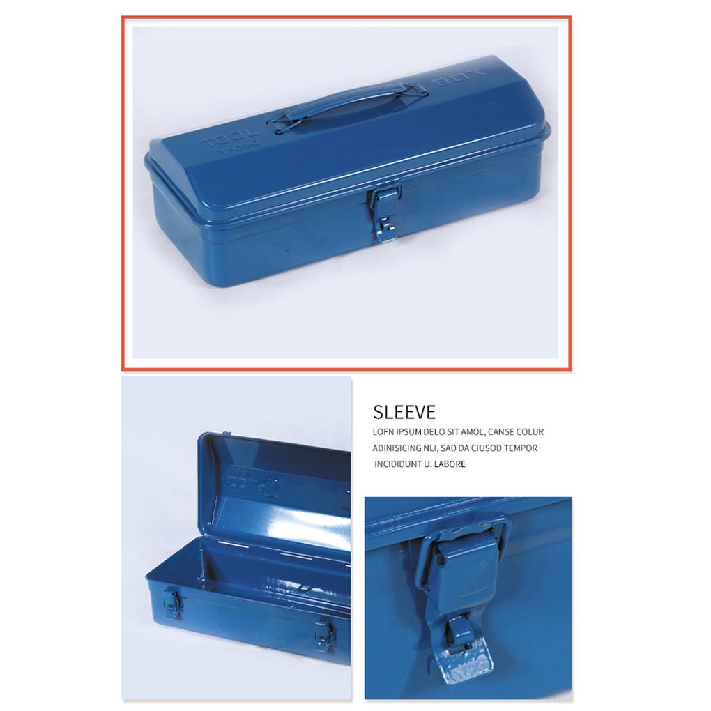 Железный ящик для инструментов, многоцелевой органайзер для хранения, металлический органайзер с ручкой, герметичный кейс для ручного ремонта инструментов для гаражной мастерской