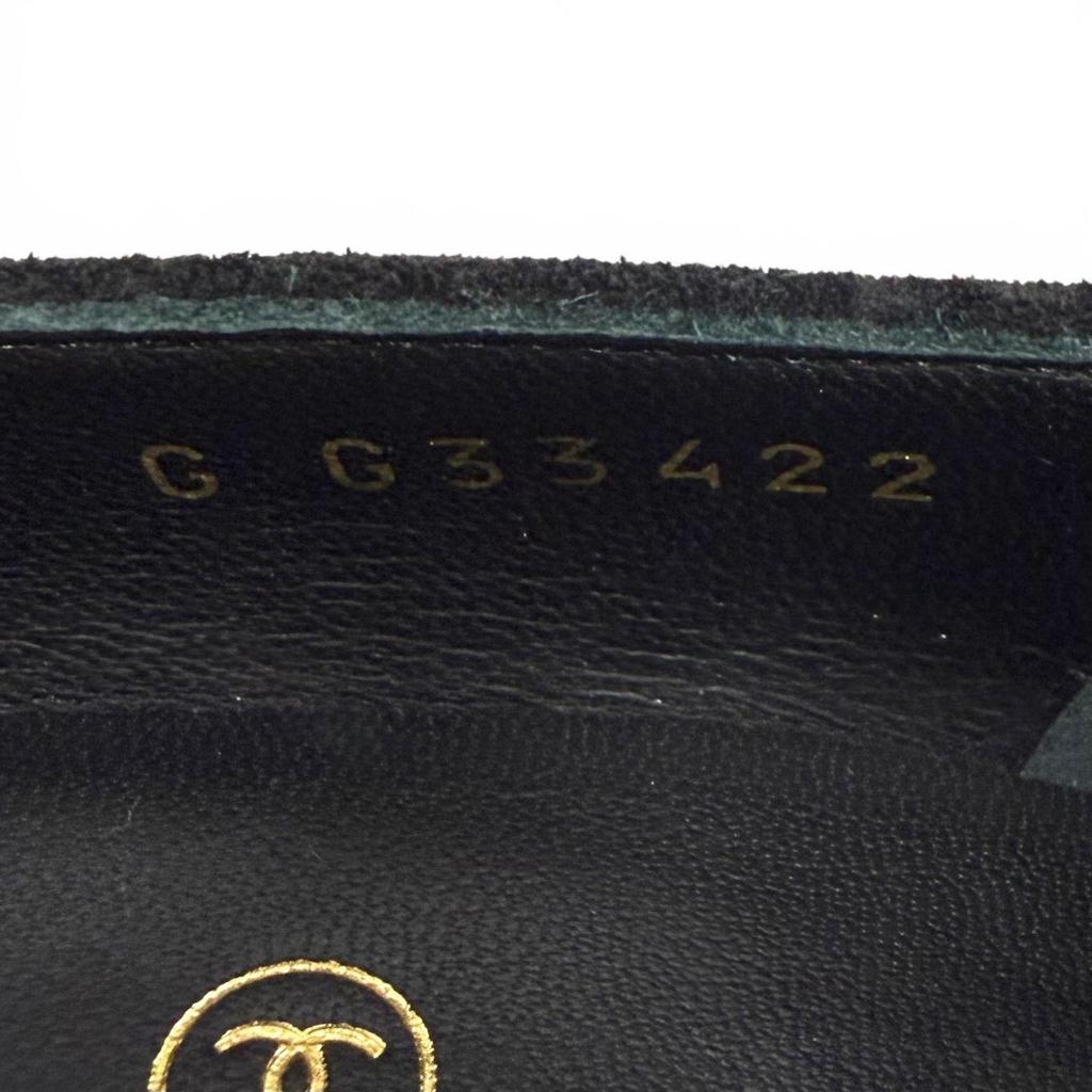 Отличные туфли CHANEL черные Замша Женские 35 G33422 Б/у