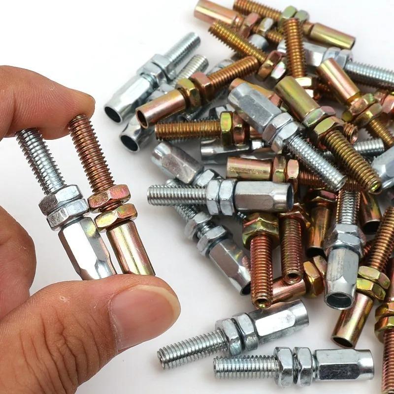 M6 Motorcycle Clutch Screw for Motorcycle Clutch Cable Wire Adjuster Universal Adjustment Aluminum Throttle Cable Adjuster Screw