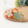 Flower Embroidered Crochet Shark Clip Strawberry Bohemian Style Hair Claw  Beach