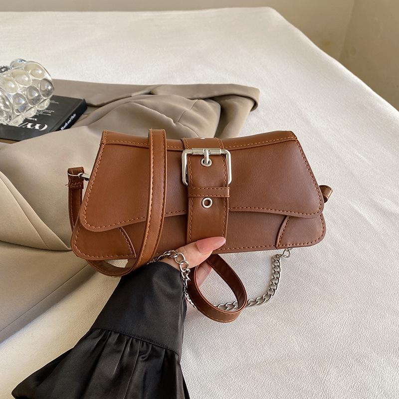 Ретро легкая роскошь высокая ценность наплечная сумка осень новая мода простая通勤 кроссбоди подмышечная маленькая квадратная сумка