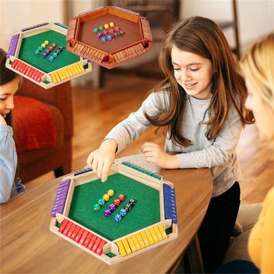 Игра «Закрой коробку», деревянная игра «Закрой коробку», настольная игра с кубиками для 6 игроков