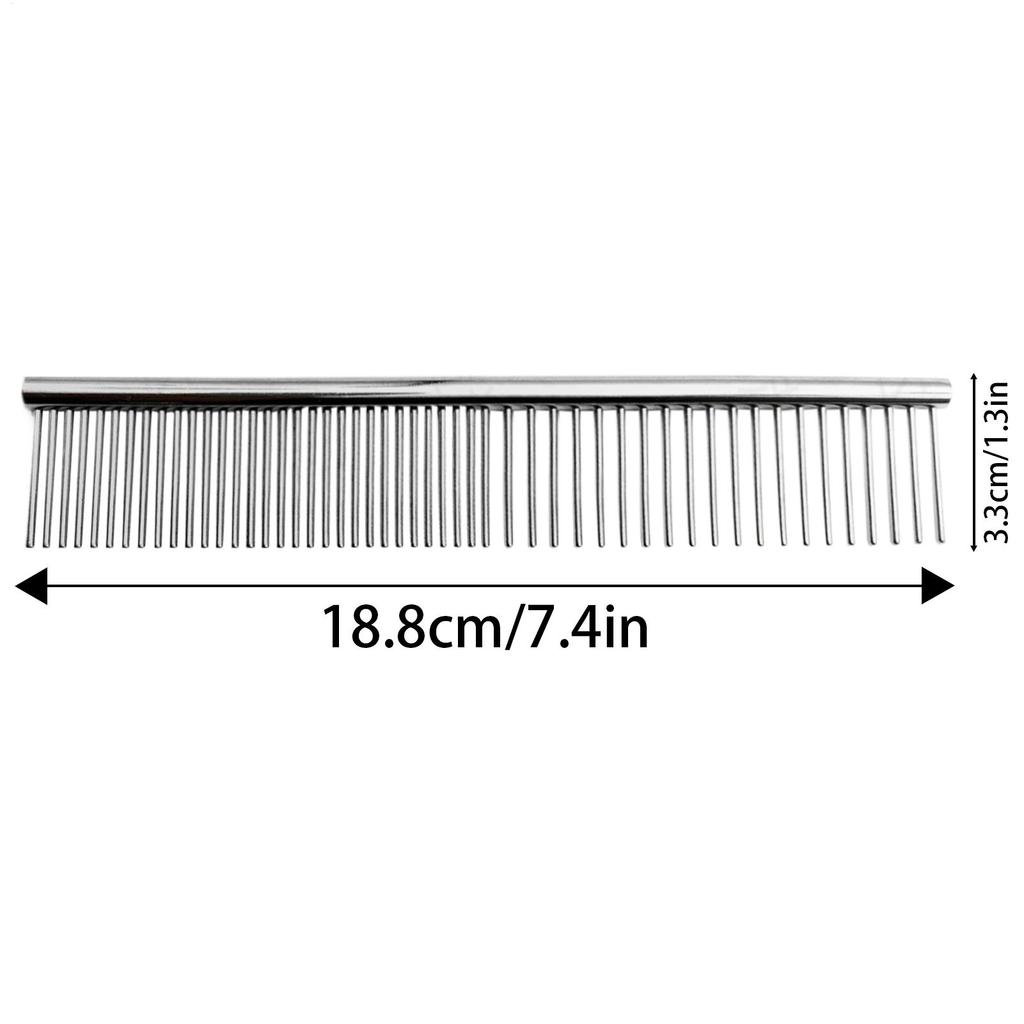 Расческа для собак Металлическая расческа для удаления шерсти для кошек Распутывающая щетка для чистки с закругленными зубьями для щенков котят короткошерстных длинношерстных линяющих уход