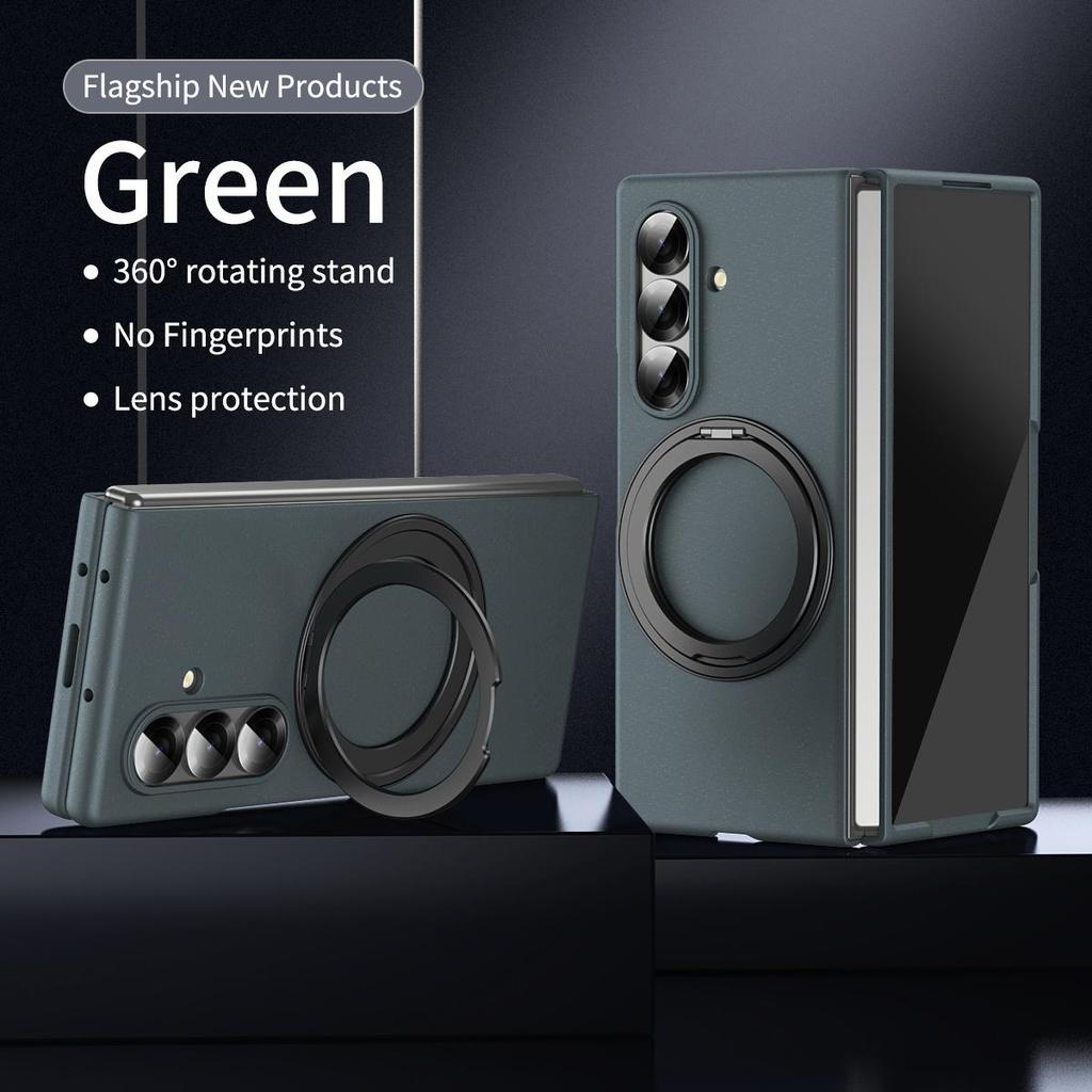 For Samsung Galaxy Z Fold4 5 6 7 8 Wide /Z Fold8 Ultra Hard PC Shockproof Phone Case Kickstand Holder Full Body Protective Cover With Screen Protector