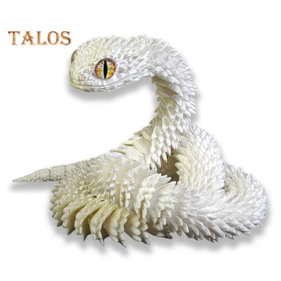 Художественная 3D-печатная фигурка змеи с подвижными суставами для украшения дома