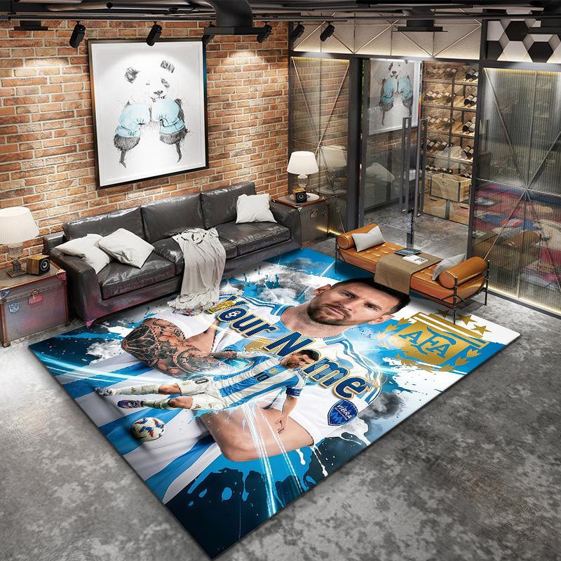 Messi Custom Name Carpet Rug For Living Room Bedroom Home Sofa Decoration Kids Play Nonslip Floor Mat