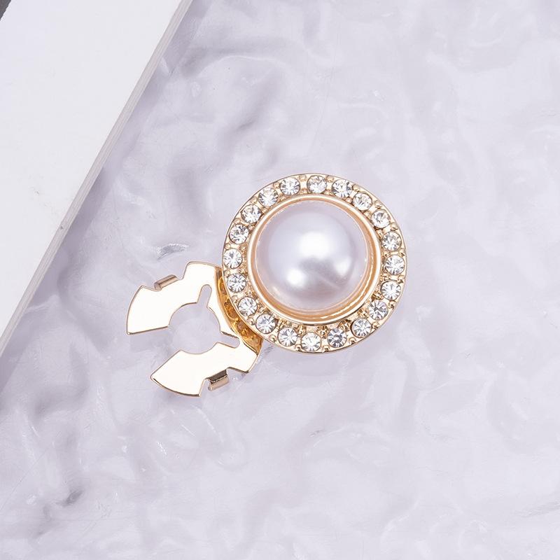 Кристальные жемчужные накладки на пуговицы, съемные клипсы, декоративные пуговицы для рубашки, пальто, швейные пуговицы для блузок, одежды, женской, мужской